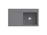 Villeroy und Boch Subway Style 50 Einbauspüle 335101SL Becken rechts, Ablaufgarnitur mit Handbetätigung, 900 x 510 mm, Stone