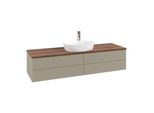 Villeroy & Boch Antao Waschtischunterschrank 1600x360x500mm L25152HK mit Beleuchtung mit Struktur FK/AP: HK/2