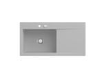 Villeroy und Boch Subway Style 60 Einbauspüle 336202SM Becken links, Ablaufgarnitur mit Excenterbetätigung, 1000 x 510 mm, Steam