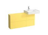 LAUFEN Kartell Waschtisch-Unterschrank H4082920336441 120x61x27cm, Ausschnitt rechts, senfgelb