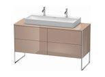 Duravit XSquare Waschtisch-Unterschrank XS4925M8686 140x53,8x54,8cm, 4 Schubkästen, cappuccino hochglanz
