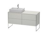 Duravit XSquare Waschtisch-Unterschrank XS4923L0707 1400x538x548mm, 4 Auszüge, links, Betongrau matt