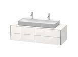 Duravit XSquare Waschtisch-Unterschrank XS4915M2222 140x40x54,8cm, 4 Schubkästen, weiß hochglanz