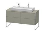Duravit XSquare Waschtisch-Unterschrank XS4925M9292 140x53,8x54,8cm, 4 Schubkästen, Steingrau seidenmatt