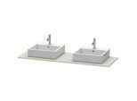 Duravit XSquare Konsole XS063HB0707 160x55cm, mit zwei Ausschnitten, Betongrau matt