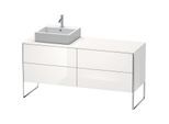 Duravit XSquare Waschtisch-Unterschrank XS4924L2222 160x53,8x54,8cm, 4 Auszüge, links, weiß hochglanz