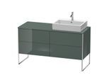 Duravit XSquare Waschtisch-Unterschrank XS4923R3838 140x53,8x54,8cm, 4 Auszüge, rechts, Dolomiti Grey hochglanz