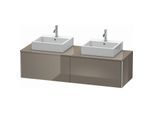 Duravit XSquare Waschtisch-Unterschrank XS4907B8989 160x40x54,8cm, 2 Auszüge, beidseitig, Flannel Grey hochglanz