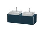 Duravit XSquare Waschtisch-Unterschrank XS4906B9898 140x40x58,4cm, 2 Auszüge, beidseitig, Nachtblau seidenmatt