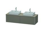 Duravit XSquare Waschtisch-Unterschrank XS4907B9090 160x40x54,8cm, 2 Auszüge, beidseitig, Flannel Grey seidenmatt