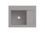 Villeroy und Boch Subway 45 Compact Einbauspüle 331201KD links, mit Ablaufgarnitur, Handbetätigung, 650 x 510 mm, fossil CeramicPlus
