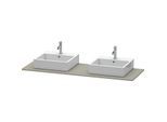 Duravit XSquare Konsole XS063HB9292 160x55cm, mit zwei Ausschnitten, Steingrau seidenmatt