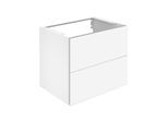 Keuco X-Line Waschtisch-Unterschrank 33153970000 Dekor vulkanit matt beschichtet, Glas vulkanit matt, 65x60,5x49cm, 2 Frontauszüge