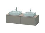 Duravit XSquare Waschtisch-Unterschrank XS4907B4343 160x40x54,8cm, 2 Auszüge, beidseitig, Basalt matt