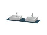 Duravit XSquare Konsole XS063HB9898 160x55cm, mit zwei Ausschnitten, Nachtblau seidenmatt