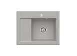 Villeroy und Boch Subway 45 Compact Einbauspüle 331302KD rechts, mit Ablaufgarnitur, Excenterbetätigung, 650 x 510 mm, fossil CeramicPlus