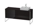 Duravit XSquare Waschtisch-Unterschrank XS4924R4040 160x53,8x54,8cm, 4 Auszüge, rechts, schwarz hochglanz