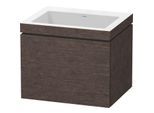 Duravit L-Cube Waschtisch-Unterschrank LC6916N7272 60 x 48 cm, ohne Hahnloch, eiche dunkel gebürstet, 1 Auszug