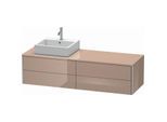 Duravit XSquare Waschtisch-Unterschrank XS4914L8686 160x40x54,8cm, 4 Schubkästen, links, cappuccino hochglanz