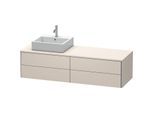 Duravit XSquare Waschtisch-Unterschrank XS4914L9191 160x40x54,8cm, 4 Schubkästen, links, Taupe