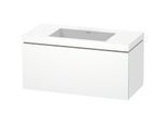 Duravit L-Cube Waschtisch-Unterschrank LC6918N1818 100 x 48 cm, ohne Hahnloch, weiß matt, 1 Auszug