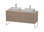 Duravit XSquare Waschtisch-Unterschrank XS4927B7575 160x53,8x54,8cm, 4 Auszüge, beidseitig, Leinen