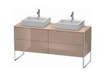 Duravit XSquare Waschtisch-Unterschrank XS4927B8686 160x53,8x54,8cm, 4 Auszüge, beidseitig, cappuccino hochglanz