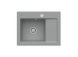 Villeroy und Boch Subway 45 Compact Einbauspüle 331202SL links, mit Ablaufgarnitur, Excenterbetätigung, 650 x 510 mm, stone CeramicPlus