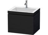 Duravit L-Cube Waschtisch-Unterschrank LC6916O1616 60 x48 cm, 1 Hahnloch, Eiche schwarz, 1 Auszug