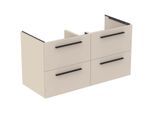 Ideal Standard i.life B Möbeldoppelwaschtisch-Unterschrank T5278NF 120x50,5x63cm, 4 Auszüge, sandbeige matt