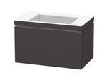 Duravit L-Cube Waschtisch-Unterschrank LC6917N8080 80 x 48 cm, ohne Hahnloch, graphit supermatt, 1 Auszug