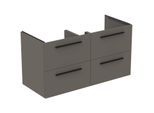 Ideal Standard i.life B Möbeldoppelwaschtisch-Unterschrank T5278NG 120x50,5x63cm, 4 Auszüge, quarzgrau matt