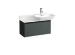 LAUFEN BASE für INO Waschtischunterschrank H4030031102661 77x36cm, 1 Schublade, Griffleiste Aluminium schwarz, verkehrsgrau