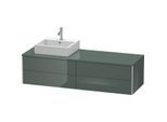 Duravit XSquare Waschtisch-Unterschrank XS4914L3838 160x40x54,8cm, 4 Schubkästen, links, Dolomiti Grey hochglanz