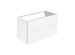 Keuco X-Line Waschtisch-Unterschrank 33173110000 Dekor anthrazit seidenmatt, Glas anthrazit klar, 100x60,5x49cm, 2 Frontauszüge