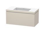 Duravit L-Cube Waschtisch-Unterschrank LC6918N9191 100 x 48 cm, ohne Hahnloch, taupe matt, 1 Auszug