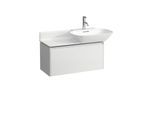 LAUFEN BASE für INO Waschtischunterschrank H4030011102601 77x36cm, 1 Schublade, Griffleiste Aluminium eloxiert, weiß matt