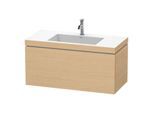 Duravit L-Cube Waschtisch-Unterschrank LC6918O3030 100 x 48 cm, 1 Hahnloch, Eiche natur, 1 Auszug