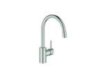 Grohe Concetto Spültisch-Einhebelmischer 32663DC3 supersteel, schwenkbarer Rohrauslauf, innenliegende Wasserführung
