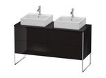 Duravit XSquare Waschtisch-Unterschrank XS4926B4040 140x53,8x54,8cm, 4 Auszüge, beidseitig, schwarz hochglanz