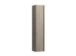 LAUFEN BASE für INO Hochschrank H4030331102621 35x16,5cm, 1 Tür, Scharnier links, Griff Aluminium schwarz, Ulme hell