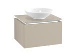 Villeroy & Boch Legato Waschtischunterschrank B567L0VK 60x38x50cm, mit LED-Beleuchtung, Soft Grey