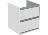Ideal Standard Connect Air Waschtischunterschrank E1607KN 2 Auszüge, 480x517x409mm, weiß glänzend/hellgrau matt