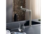 hansgrohe Aqittura M91 SodaSystem 240 76810800 1jet, Starter Set, Edelstahl Finish