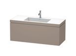 Duravit L-Cube Waschtisch-Unterschrank LC6919O4343 120 x 48 cm, 1 Hahnloch, basalt matt, 1 Auszug