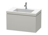 Duravit L-Cube Waschtisch-Unterschrank LC6917O0707 80 x 48 cm, 1 Hahnloch, betongrau matt, 1 Auszug