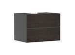 hansgrohe Xevolos E Waschtischunterschrank 54189730 780x555x550mm, 2 Schubladen, schiefergrau matt, Eiche dunkel