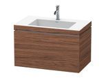 Duravit L-Cube Waschtisch-Unterschrank LC6917O2121 80 x 48 cm, 1 Hahnloch, nussbaum dunkel, 1 Auszug
