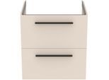 Ideal Standard i.life B Möbeldoppelwaschtisch-Unterschrank T5270NF 2 Auszüge, 60 x 50,5 x 63 cm, sandbeige matt