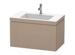 Duravit L-Cube Waschtisch-Unterschrank LC6917O7575 80 x 48 cm, 1 Hahnloch, leinen, 1 Auszug
